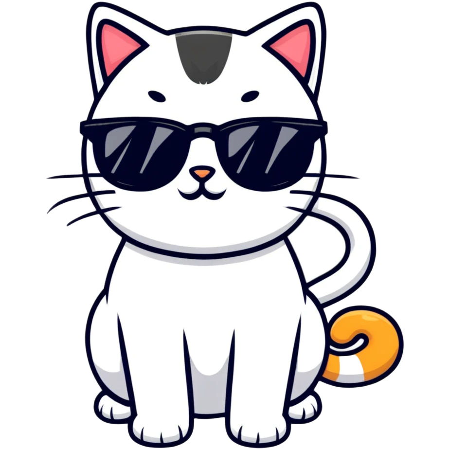 Cat with sunglasses emoji