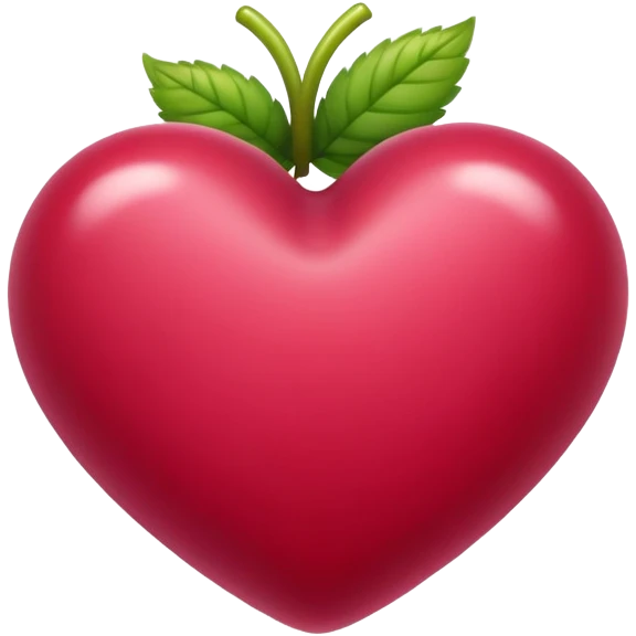 Raspberry red heart emoji
