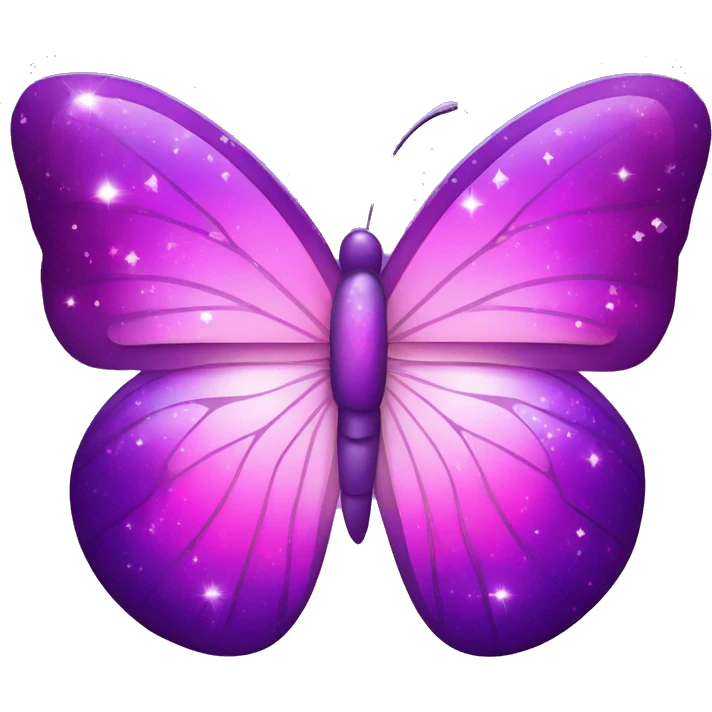 Purple-Shiny-Gem-Crystal-Glitter-Nebula-Gradient-Sparkle-Stars-Glossy-Butterfly emoji