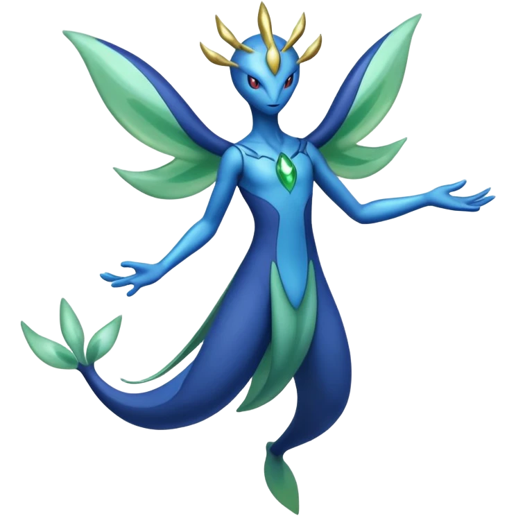 Cresselia-Zygarde-Electrike-Fakémon-fusion, full body emoji
