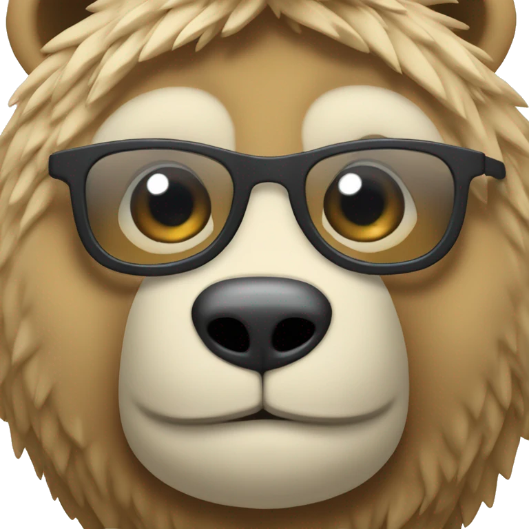 un oso con lentes  emoji