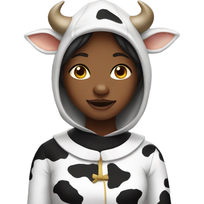 Girl in cow costume  emoji