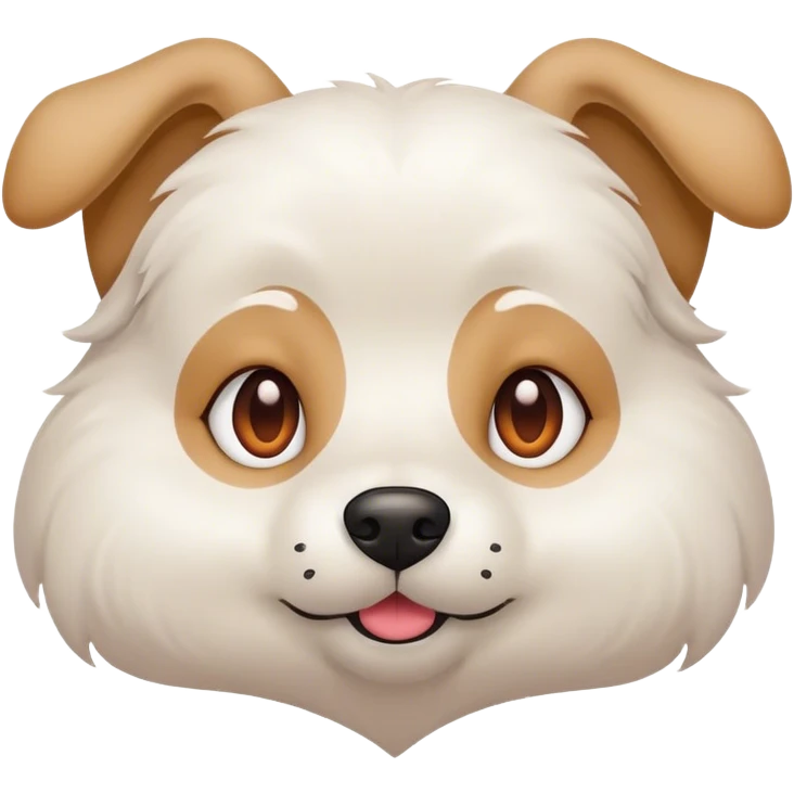 white dog with heart eyes  emoji