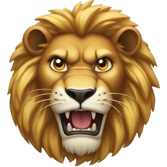 Angry lion emoji