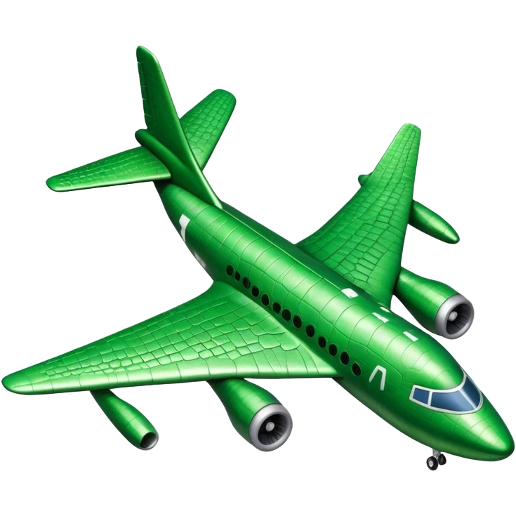 Crocodile shaped bomber airplane emoji