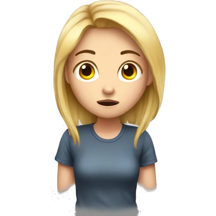 a anxiety draw girl emoji