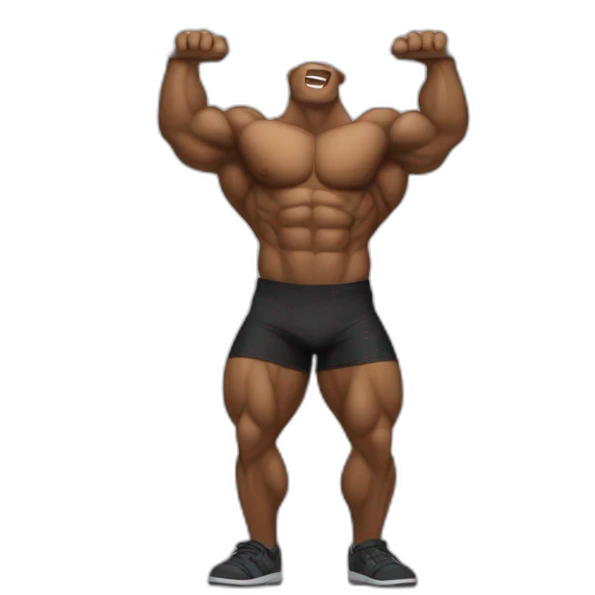 Body builder weight lifting emoji