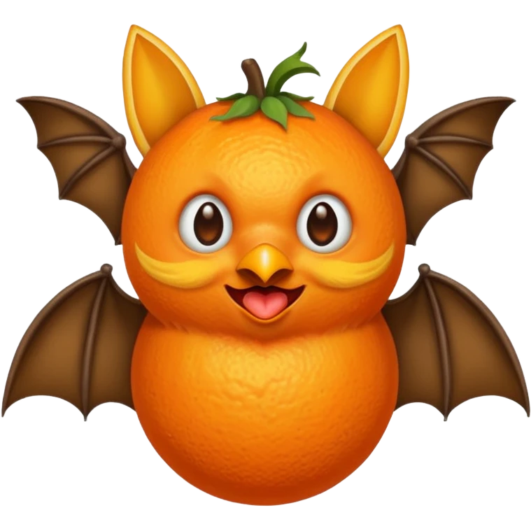 bat holding fruit emoji