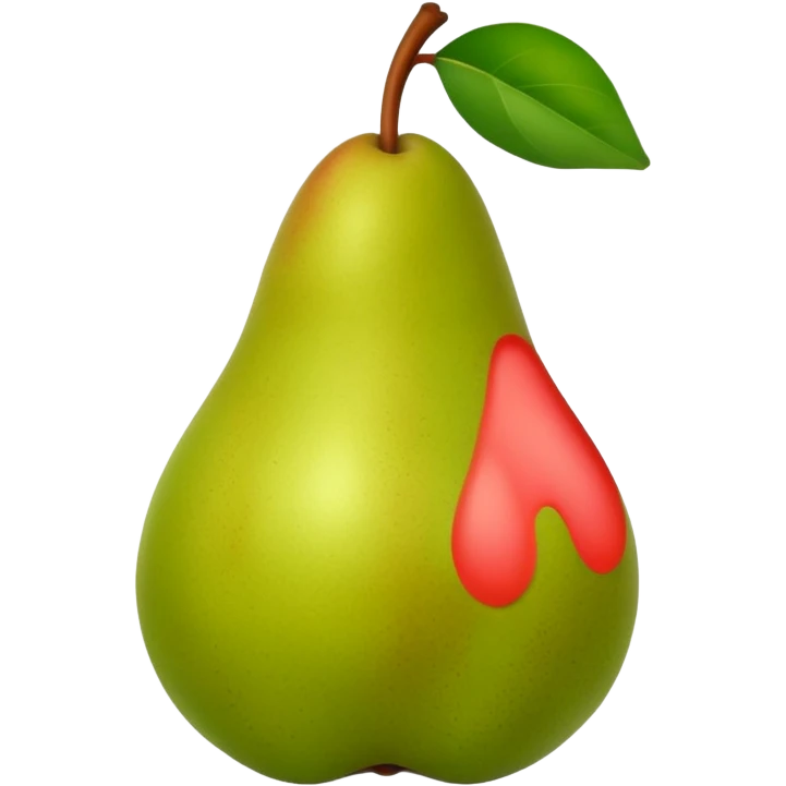 pear with red blush  emoji