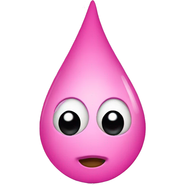pink tear drop emoji