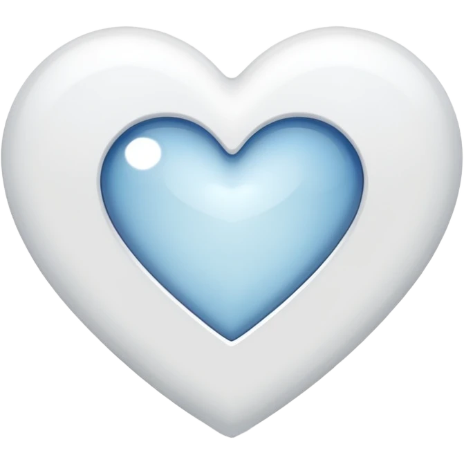 white heart with a shadow emoji