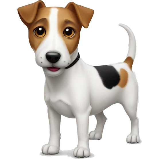 Jack russel terrier with a spot on the back emoji