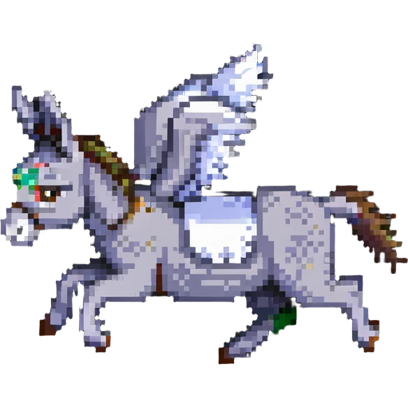 donkey flying in the air emoji