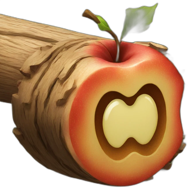 Apple log emoji