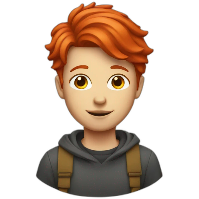 Red headed emoji