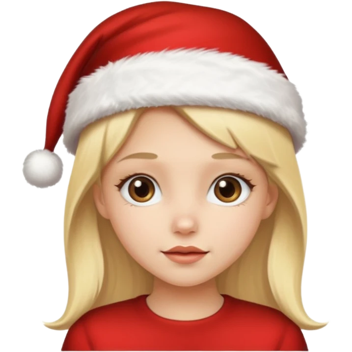 Blondie girl santa clauss emoji