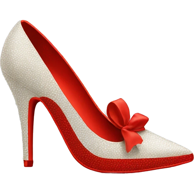 high heel shoe with red bottom emoji