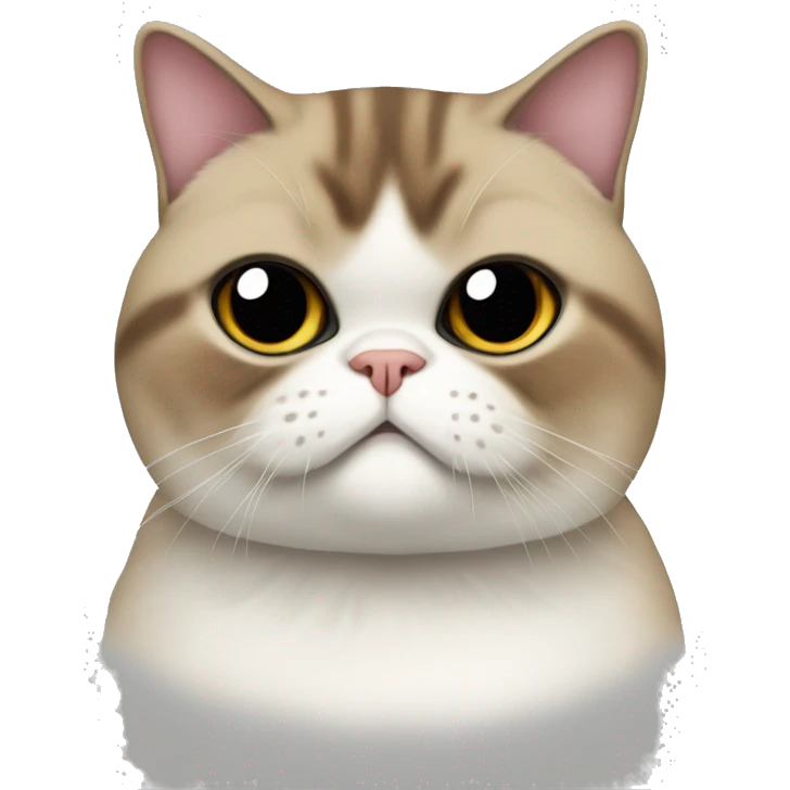 exotic-shorthair cat,half body emoji