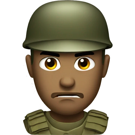 angry soldier emoji