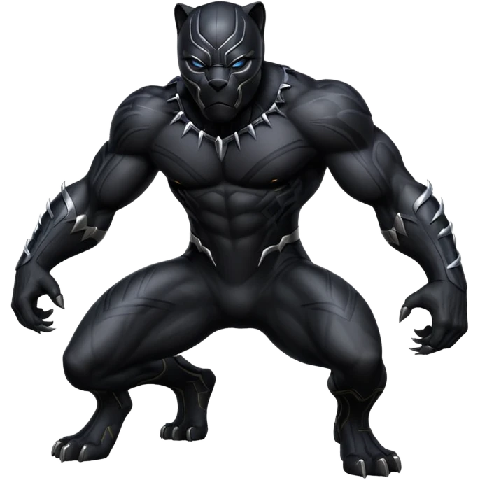Black panther aggressive emoji