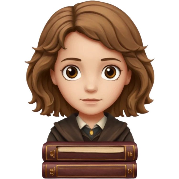 Hermione Granger with A stack of old books emoji