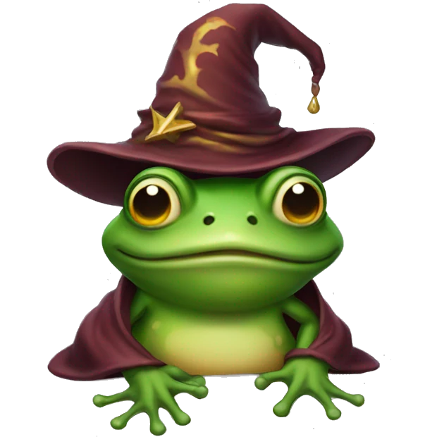 Frog wizard emoji