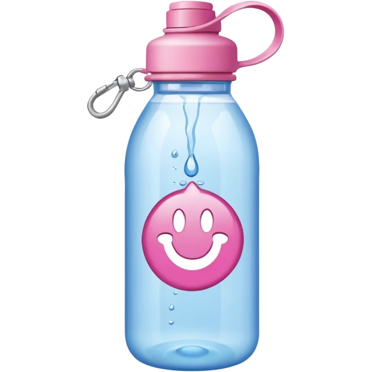 water bottle pink tag emoji