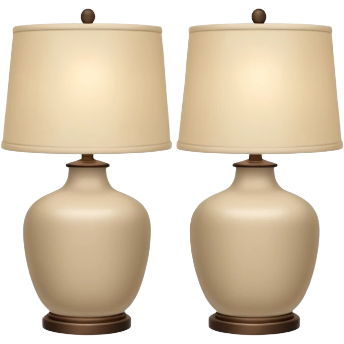 Two beige lamps  emoji