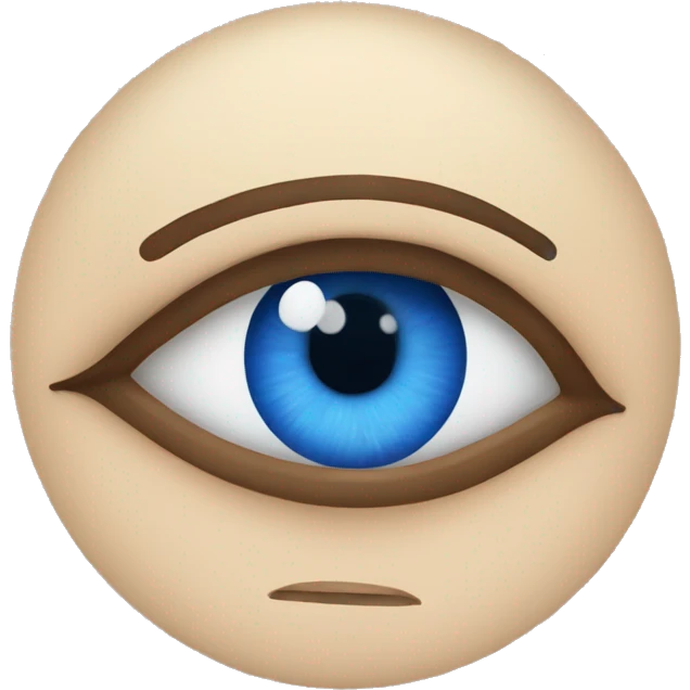 Cara ojos corazónes azul emoji