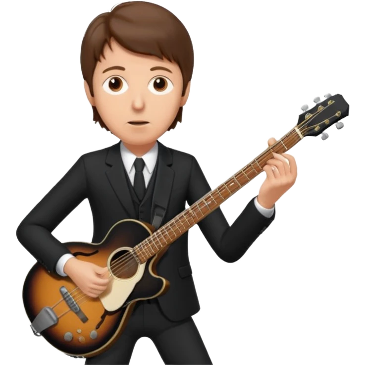 Paul McCartney playing guitar black suit emoji