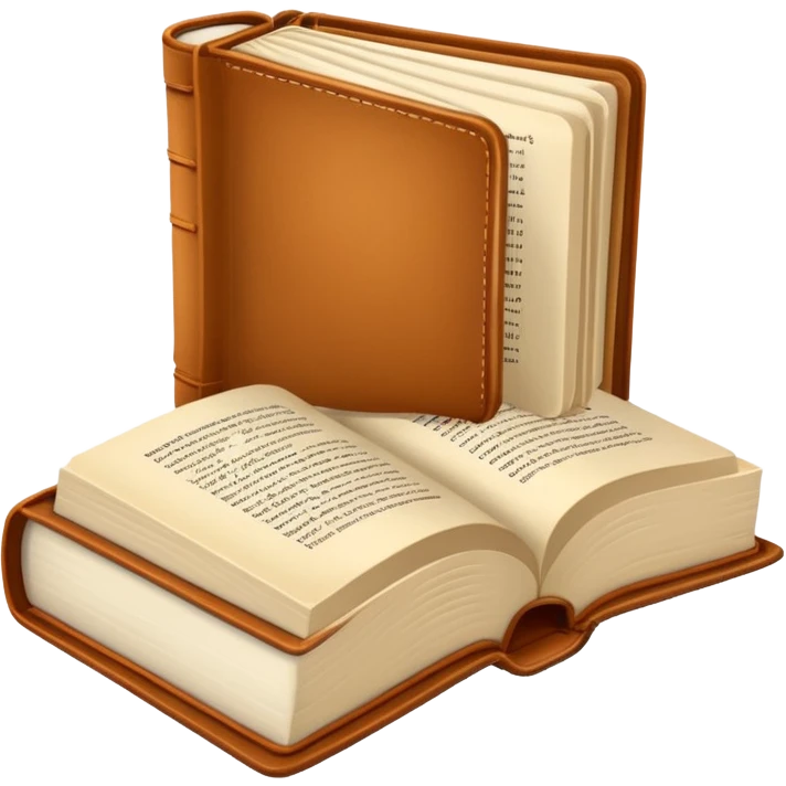 open thick book with leather cover emoji