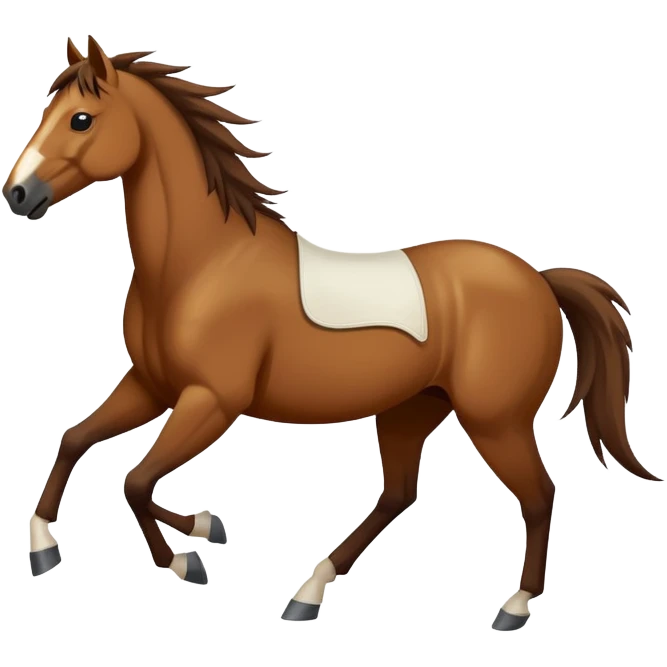 A wild mustang horse emoji
