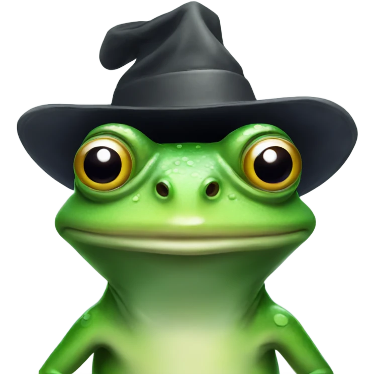 Frog wearing a alien hat emoji