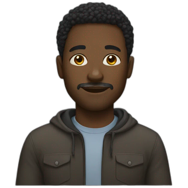 black man emoji