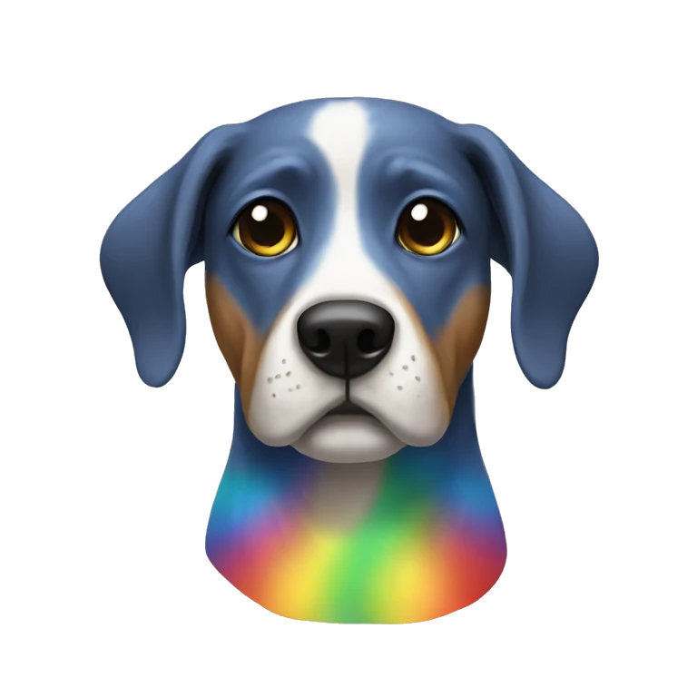 Rainbow dog emoji