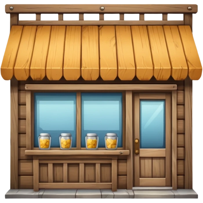 small shop, front facing emoji