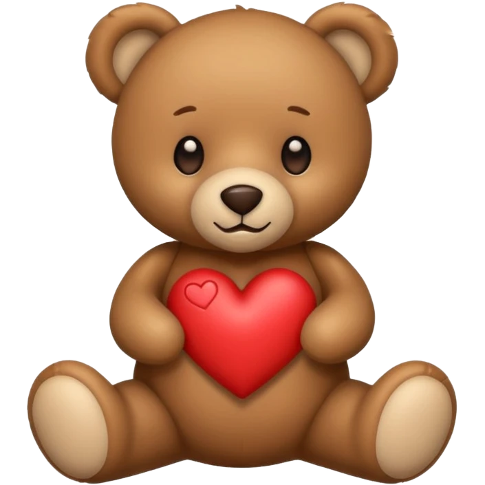 Teddy bear with a heart emoji
