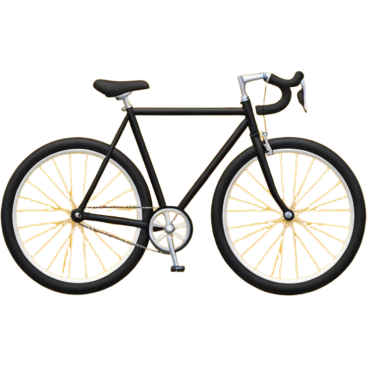 Create a Telugu Desam Party (TDP) flag emoji: bright solid yellow background, simple black bicycle icon in the center. Flat emoji style, bold colors, clean edges, no text, no gradients, no shadows. Square 1:1 ratio, transparent background, minimal and clear like a system emoji. emoji