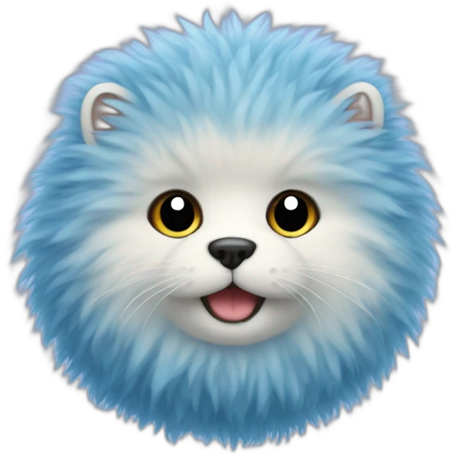 blue fluffy emoji