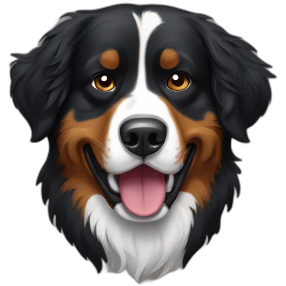 Zombie Bernese mountain dog emoji