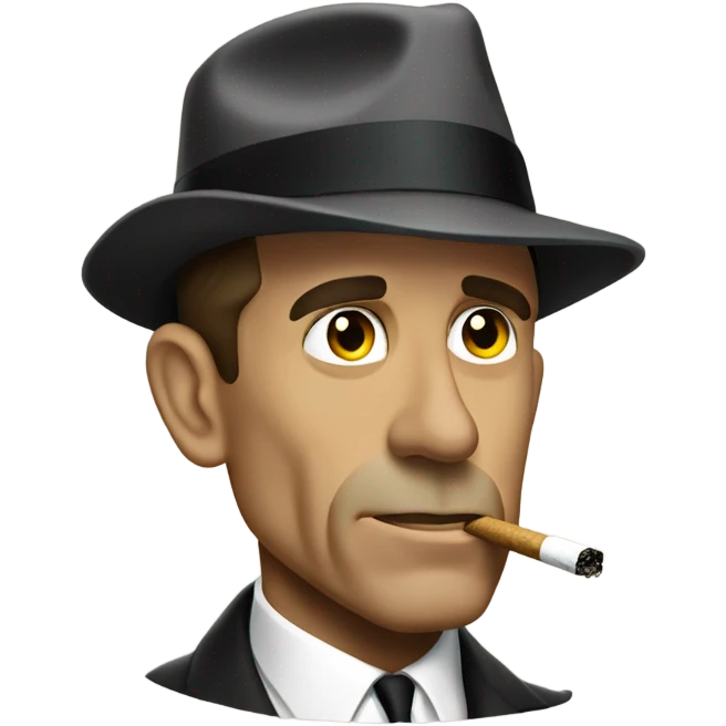 Humphrey Bogart smoking emoji