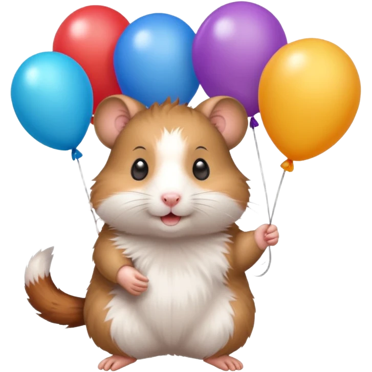 hamster with balloons emoji