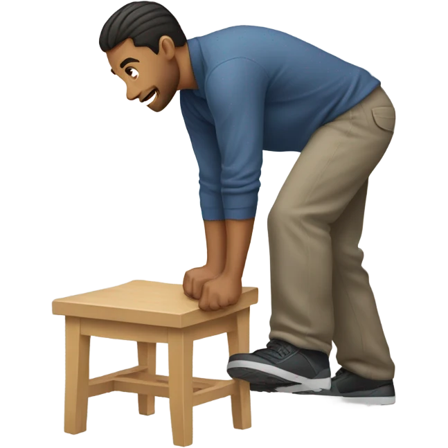 Man lifting furniture emoji