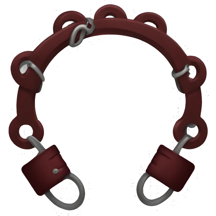 Dark red handcuffs emoji