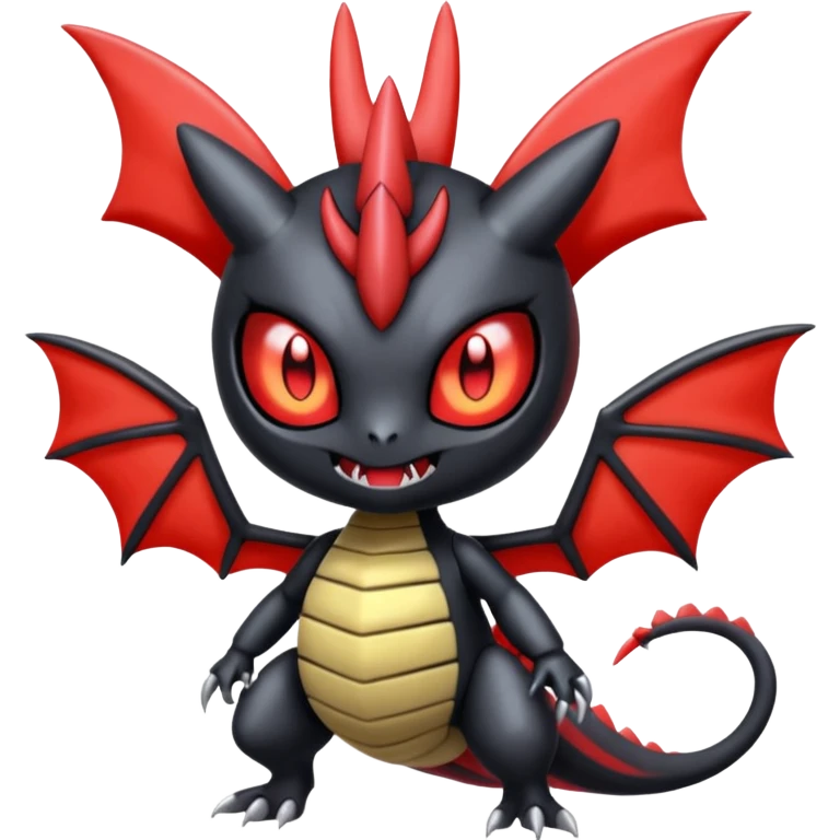 Spooky scary dark evil gloomy Meloetta-Giratina-Noibat-Pokémon-Fakémon-fusion-hybrid-creature emoji