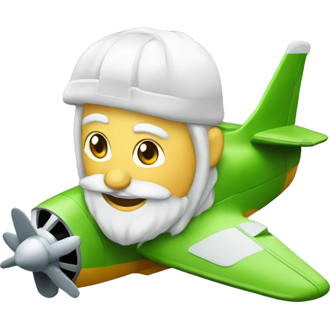 un nain de jardain dans un avion emoji