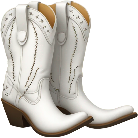 White cowgirl boots emoji