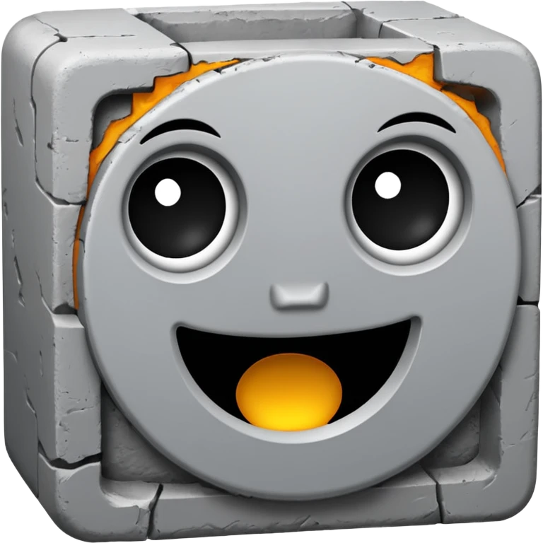 Cinder Block with no face on it emoji