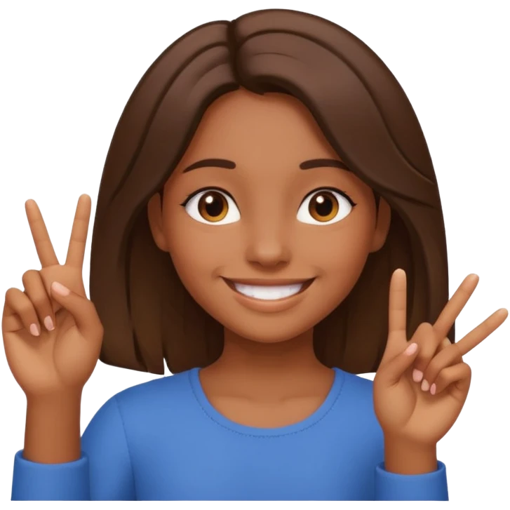 👂🏾🤏🏾 combined with a smile, girl emoji