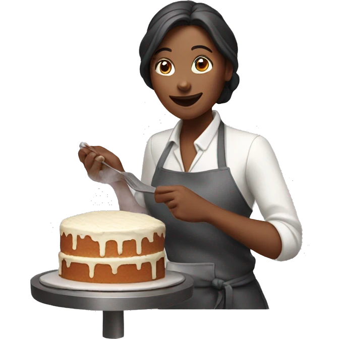 Woman cooking a cake  emoji